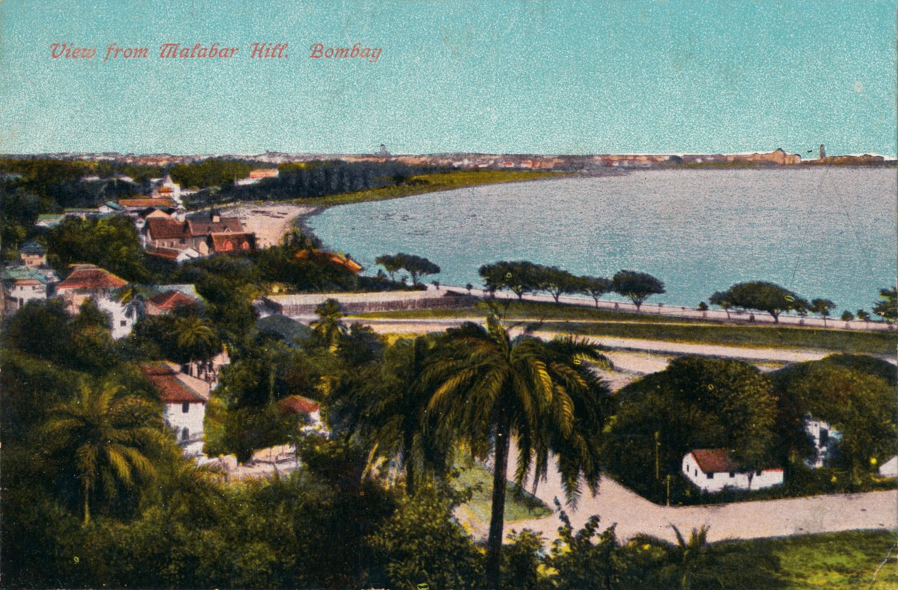 View from Malabar Hill, Bombay, c1920 by Unbekannt