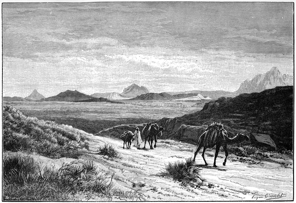View from the Tellat Pass, Tunisia by Unbekannt