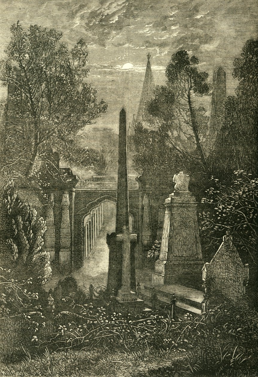View in Highgate Cemetery by Unbekannt