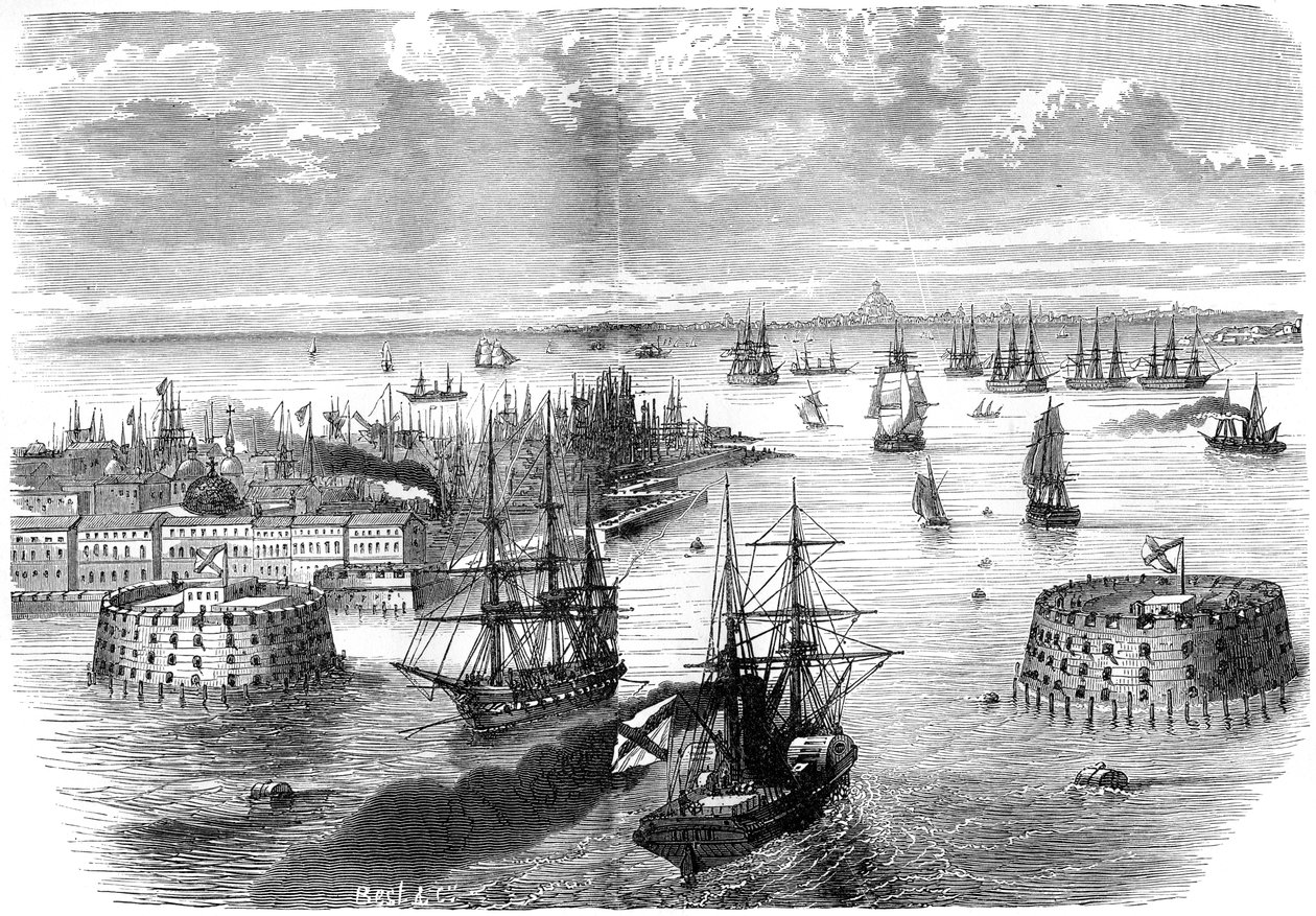 View of Kronstadt, Russia by Unbekannt