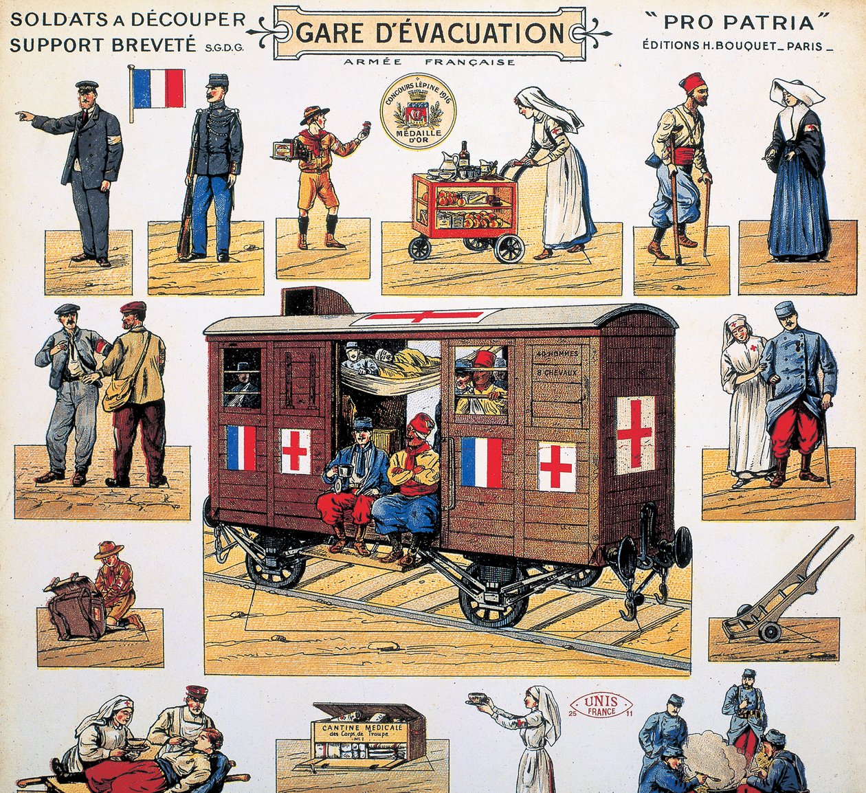 WWI Red Cross railway carriage, c 1916-1918 by Unbekannt
