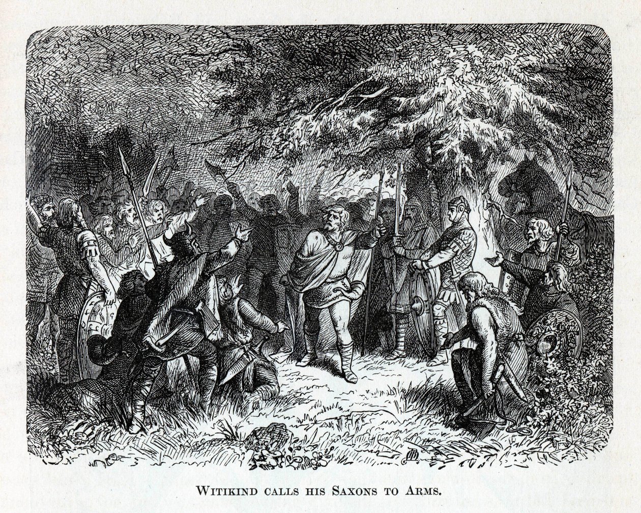 Wittekind Calls His Saxons to Arms, 1882 by Unbekannt
