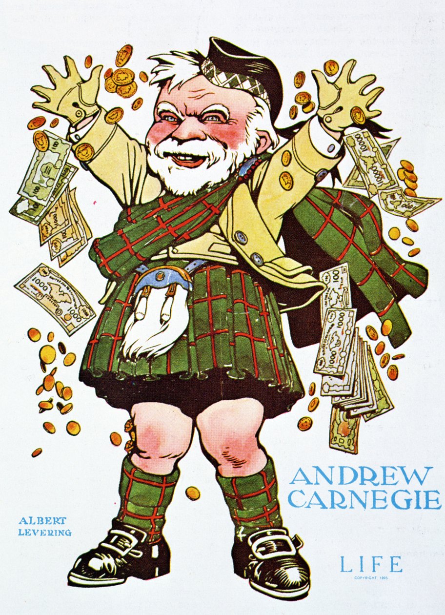 Cartoon of Andrew Carnegie from Life Magazine by Unbekannt Unbekannt