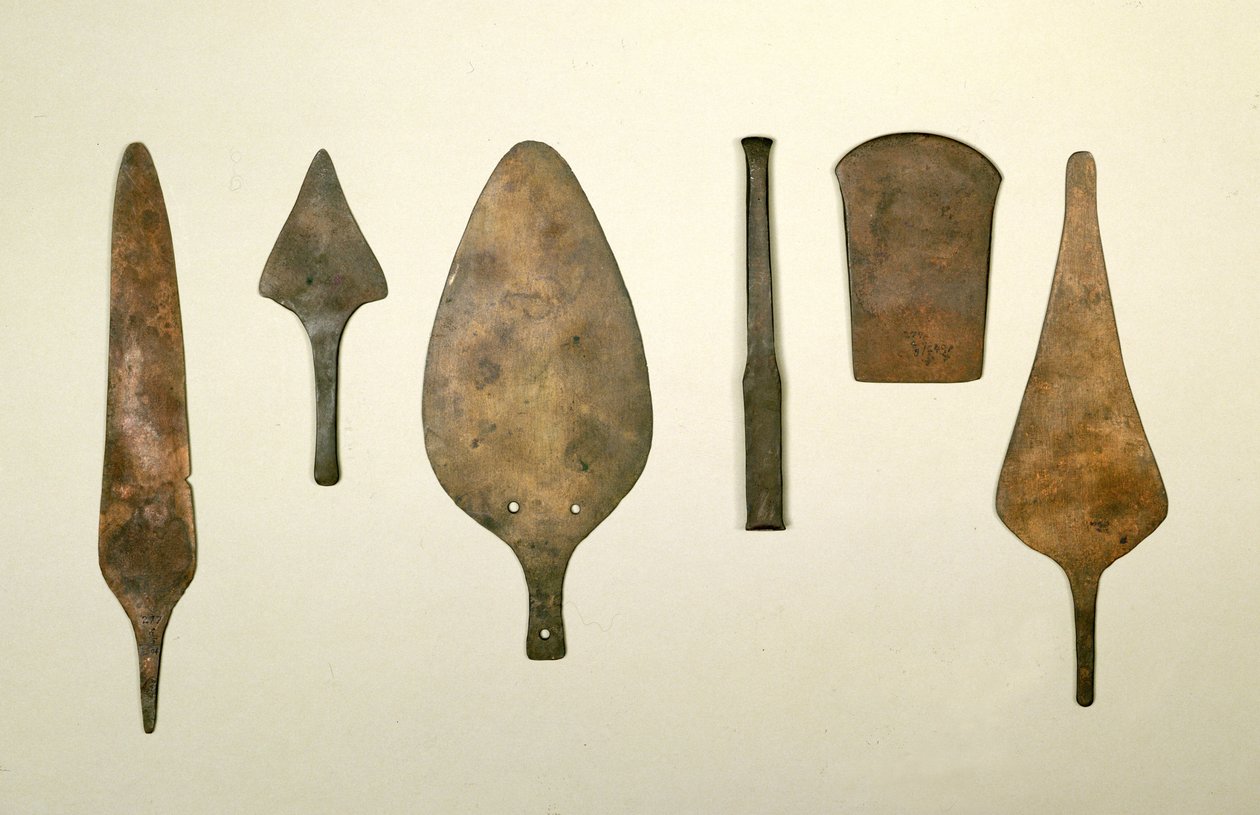 Copper Implements, Harappa, 2300-1750 BC by Unbekannt Unbekannt