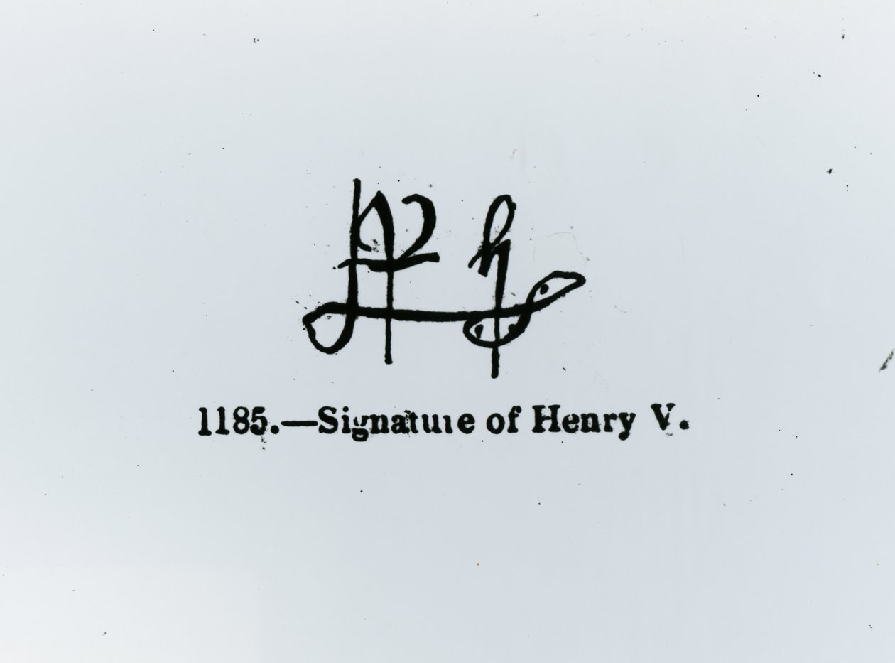 Signature of Henry V by Unbekannt Unbekannt