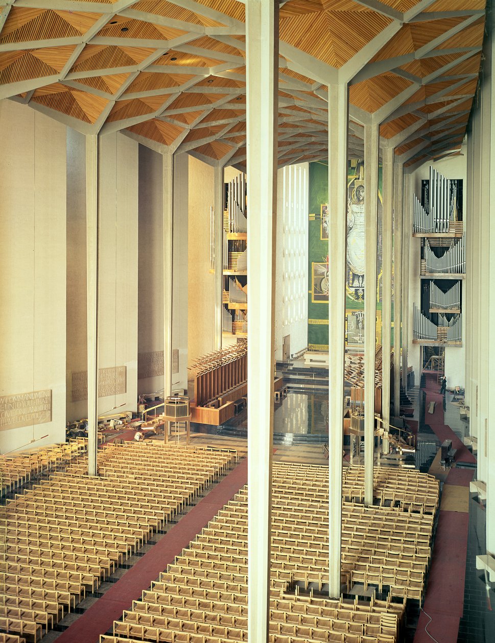 View across the nave, Coventry Cathedral by Unbekannt Unbekannt