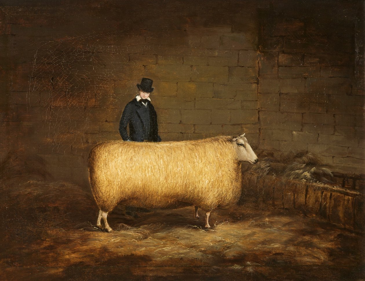 A Sheep and Its Owner by Unbekannt Unbekannt
