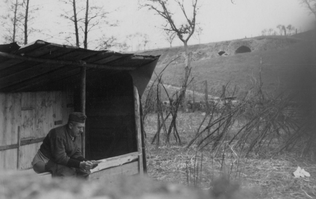 A Soldier Using the Toilet by Unbekannt Unbekannt