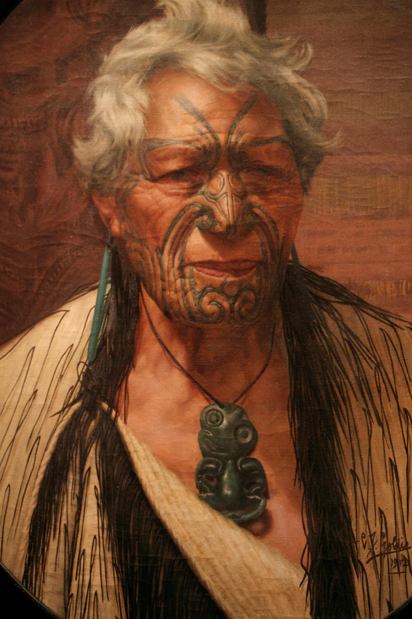 An Aristocrat Atama Paprangi, Chieftain of the Te Rarawa Tribe by Unbekannt Unbekannt