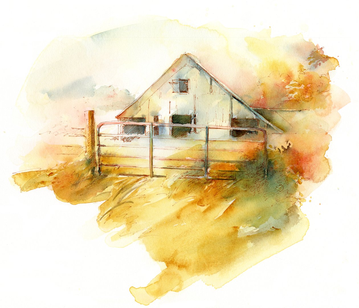 Barn in Pleasant Hill by Unbekannt Unbekannt