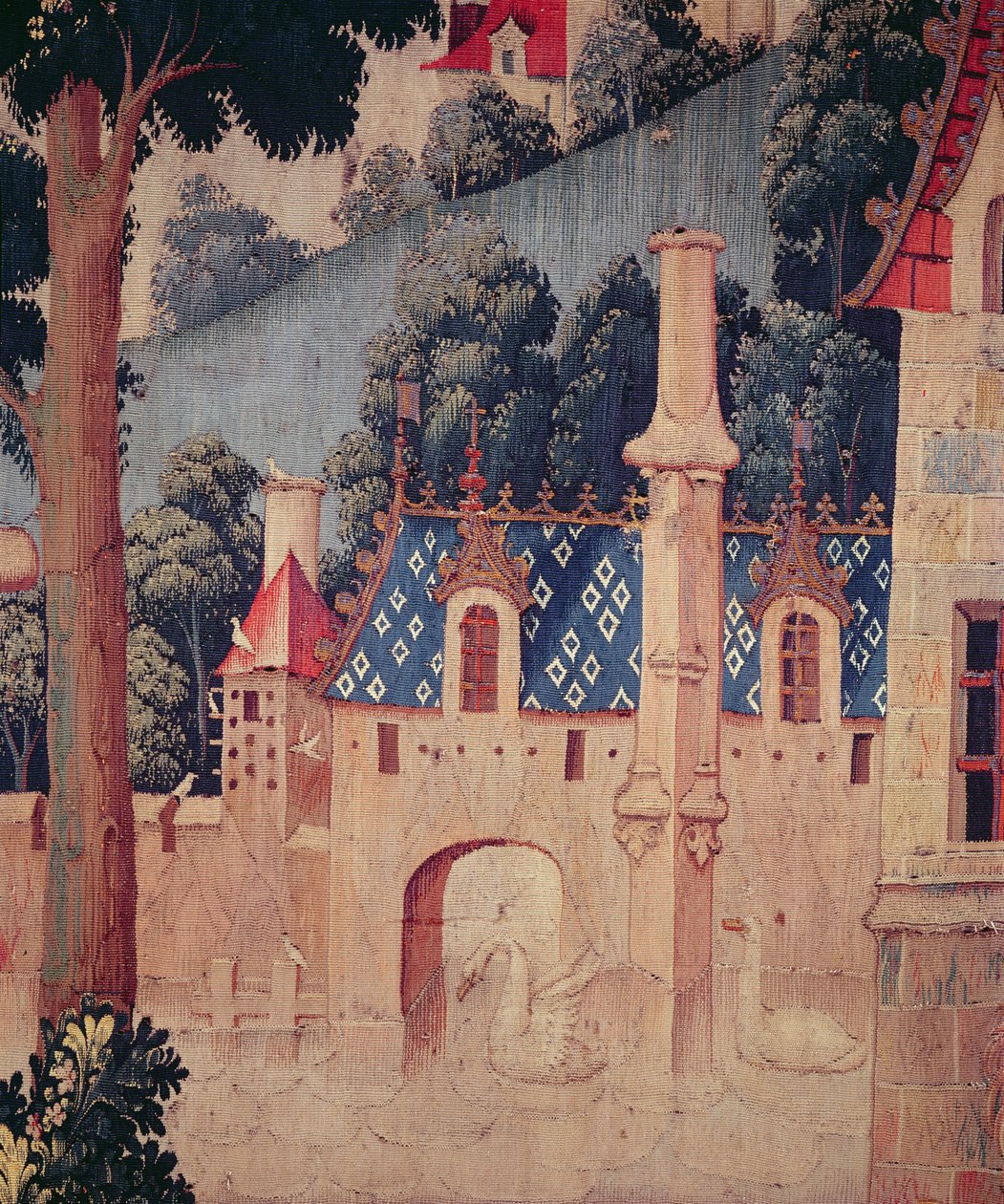 Fragment of a Medieval Tapestry by Unbekannt Unbekannt
