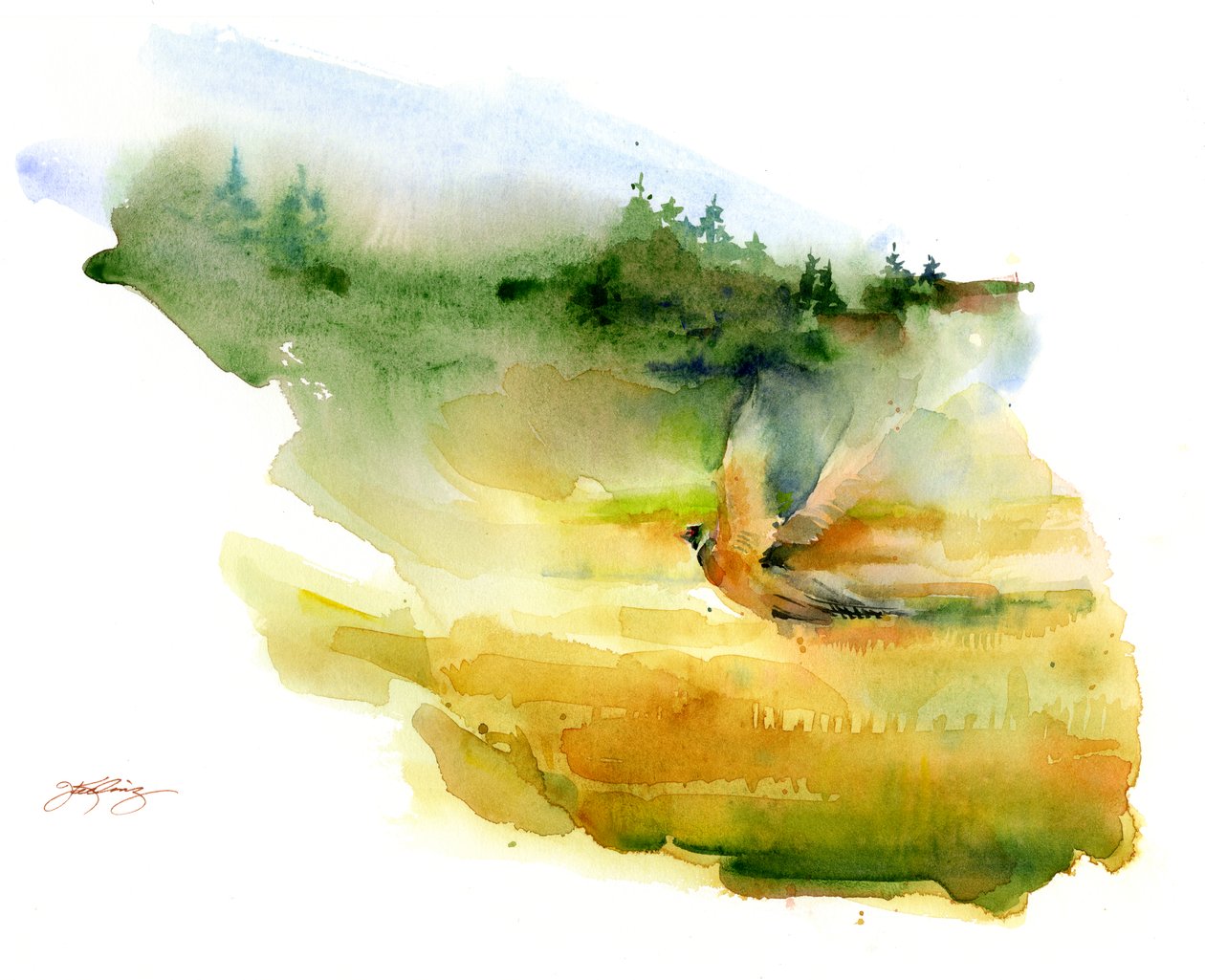 Pheasant in Flight, 2015 by Unbekannt Unbekannt