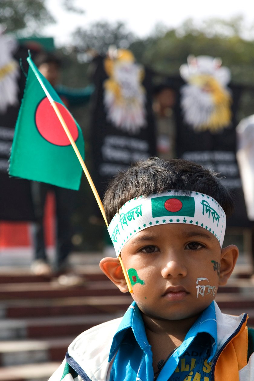 Portrait of a Boy at the Bijoy Dibosh by Unbekannt Unbekannt