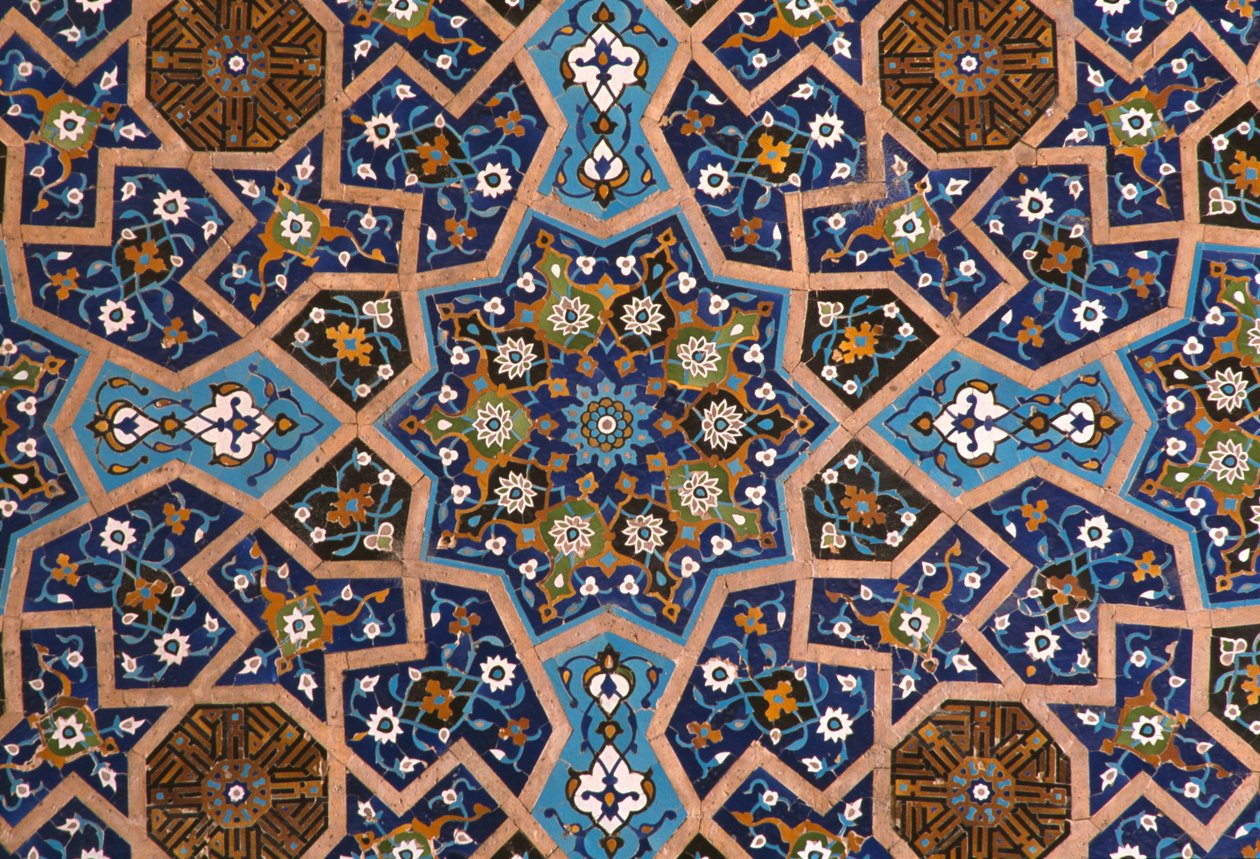 The Friday Mosque, South Iwan, decorative tilework by Unbekannt Unbekannt