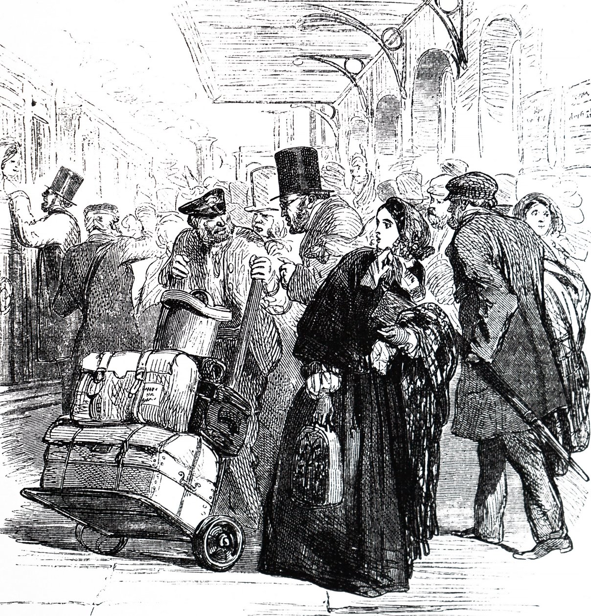 A chaotic state of Birmingham Station by Unbekannter Künstler