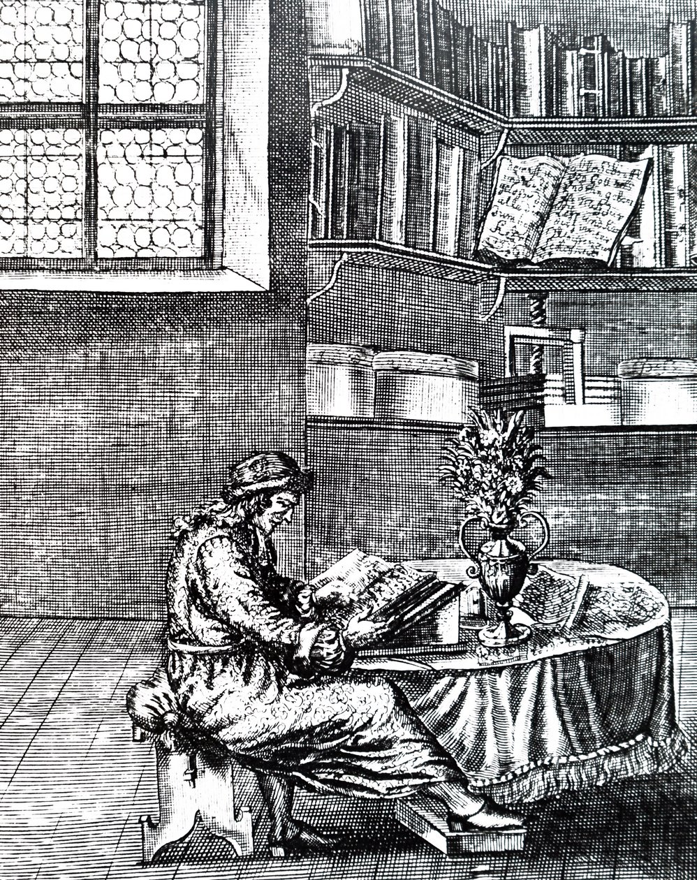 A Gentleman Reading by Unbekannt
