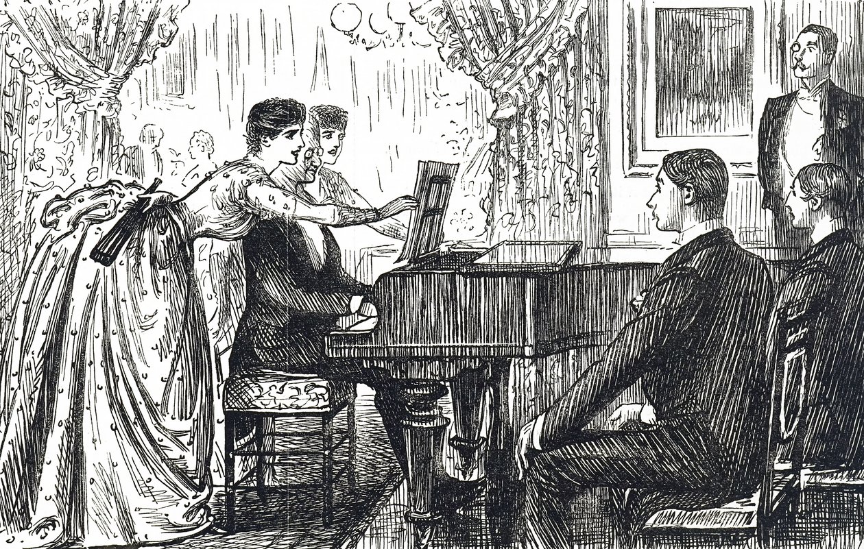 A musical evening at home by Unbekannter Künstler