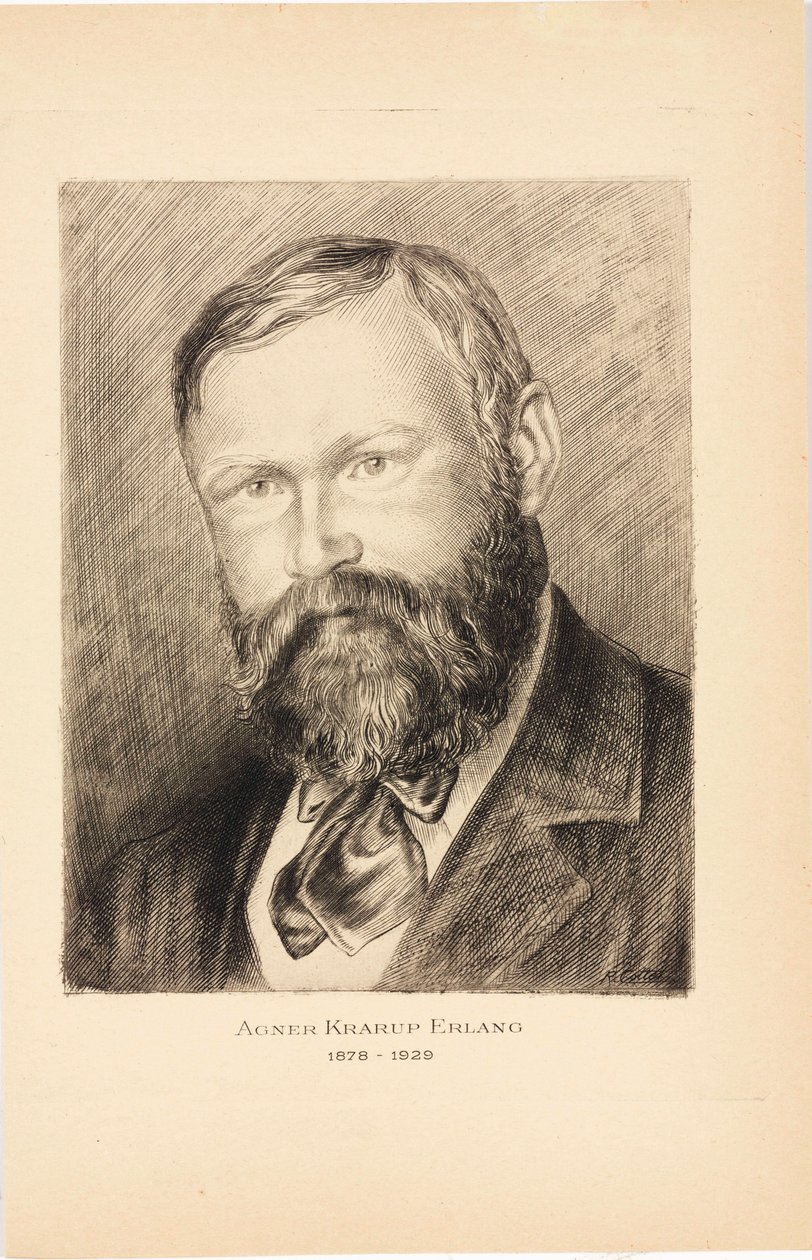 Agner Krarup Erlang, Danish Mathematician by Unbekannt