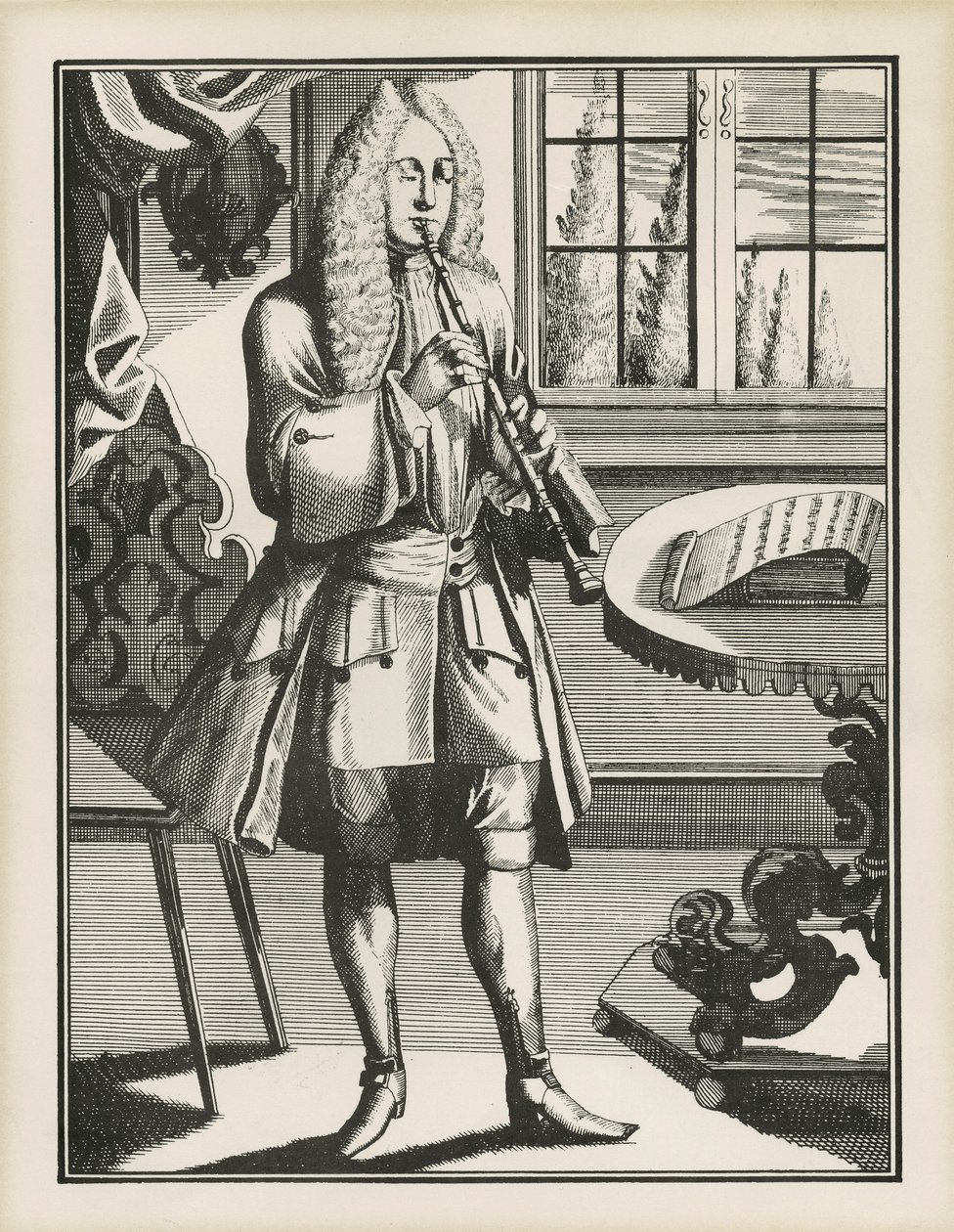 Baroque Oboist by Unbekannt