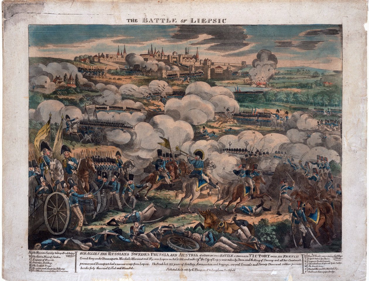 Battle of Leipzig by Unbekannt