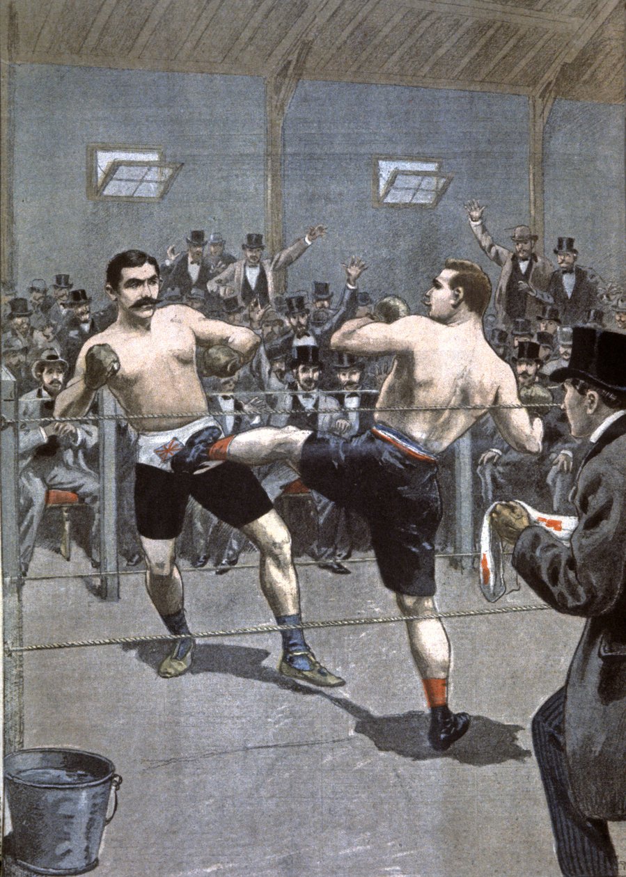 Boxing Match in Paris by Unbekannter Künstler