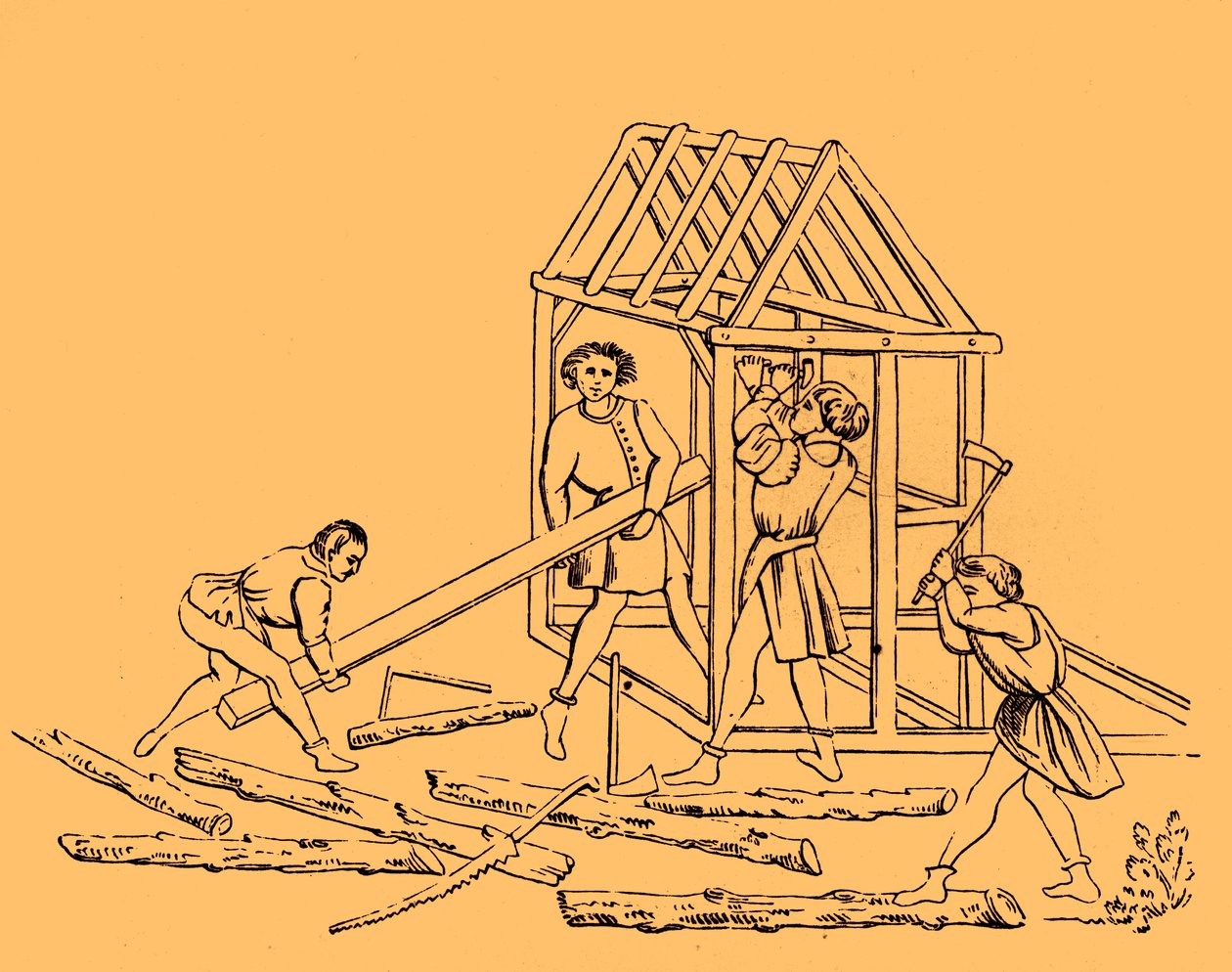Carpenters by Unbekannter Künstler