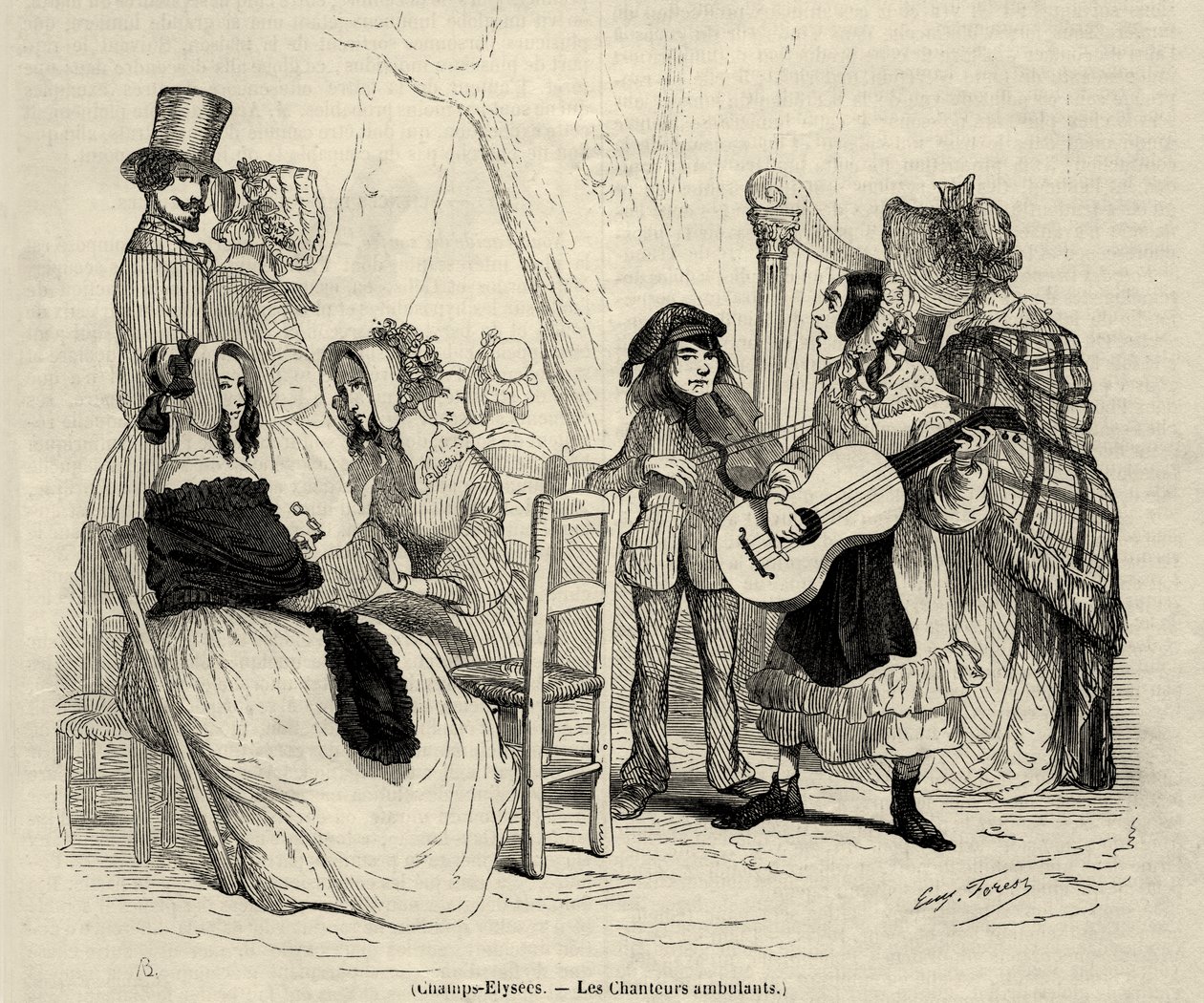 Champs Elysées - The Itinerant Singers by Unbekannter Künstler