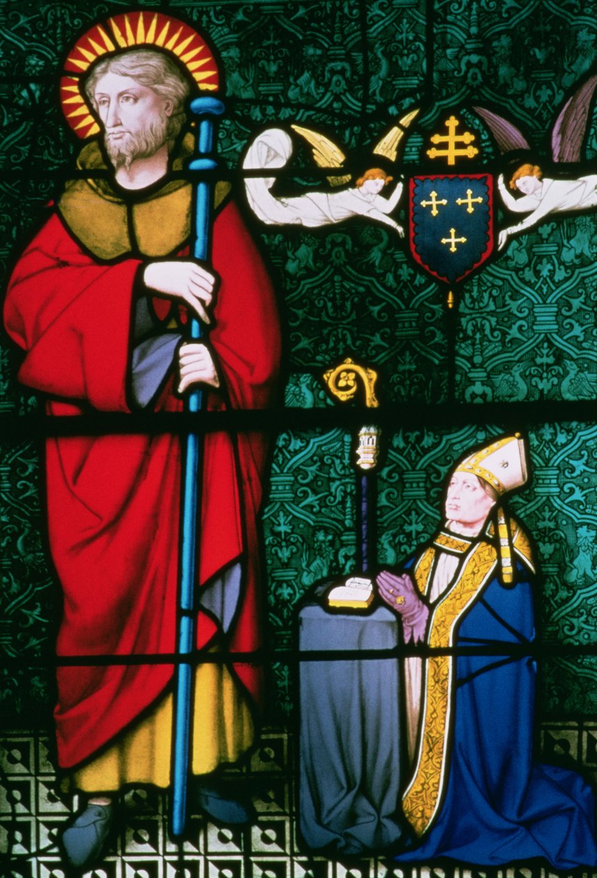 Christ with a Kneeling Bishop by Unbekannt