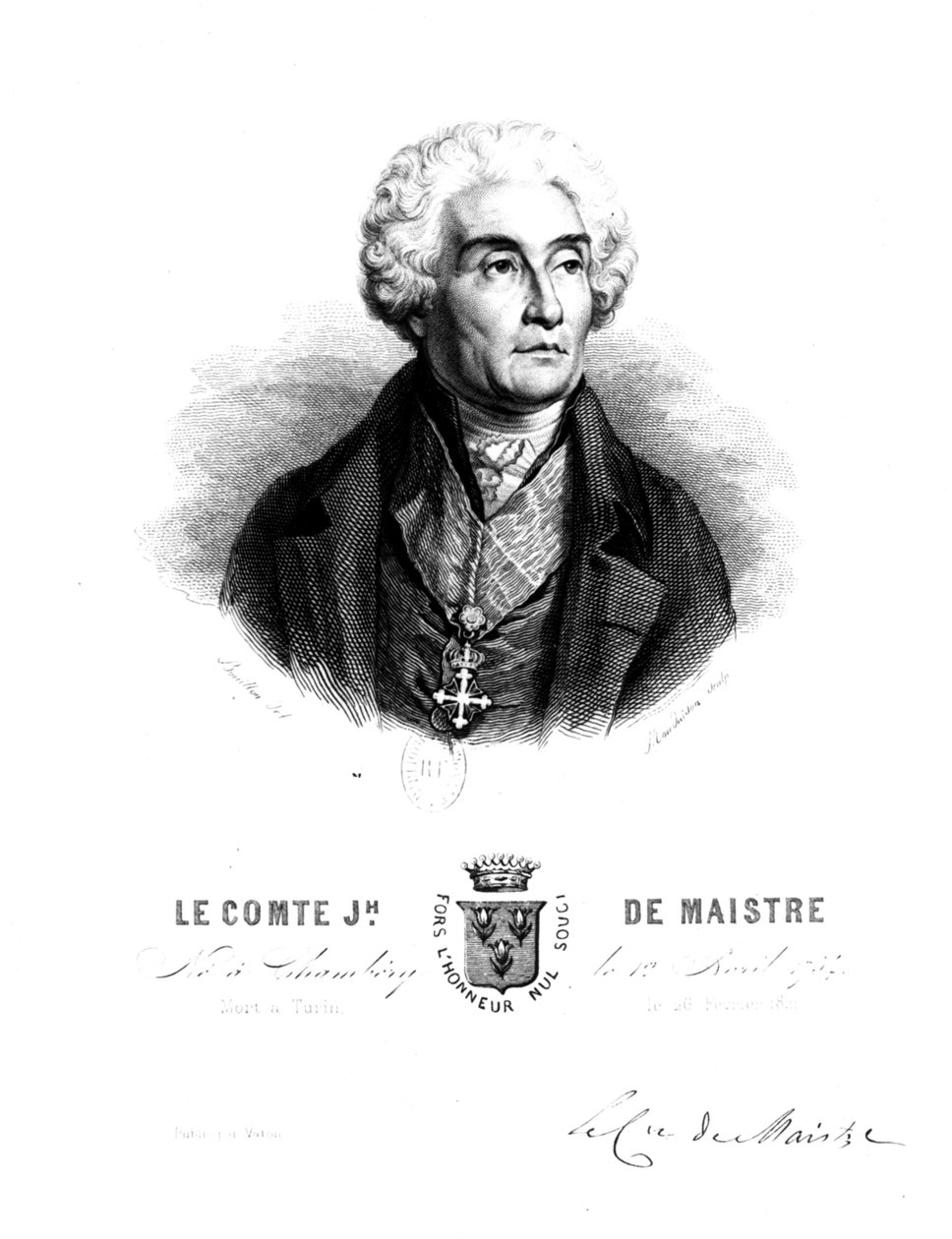 Count Joseph de Maistre (1754 - 1821) by Unbekannt