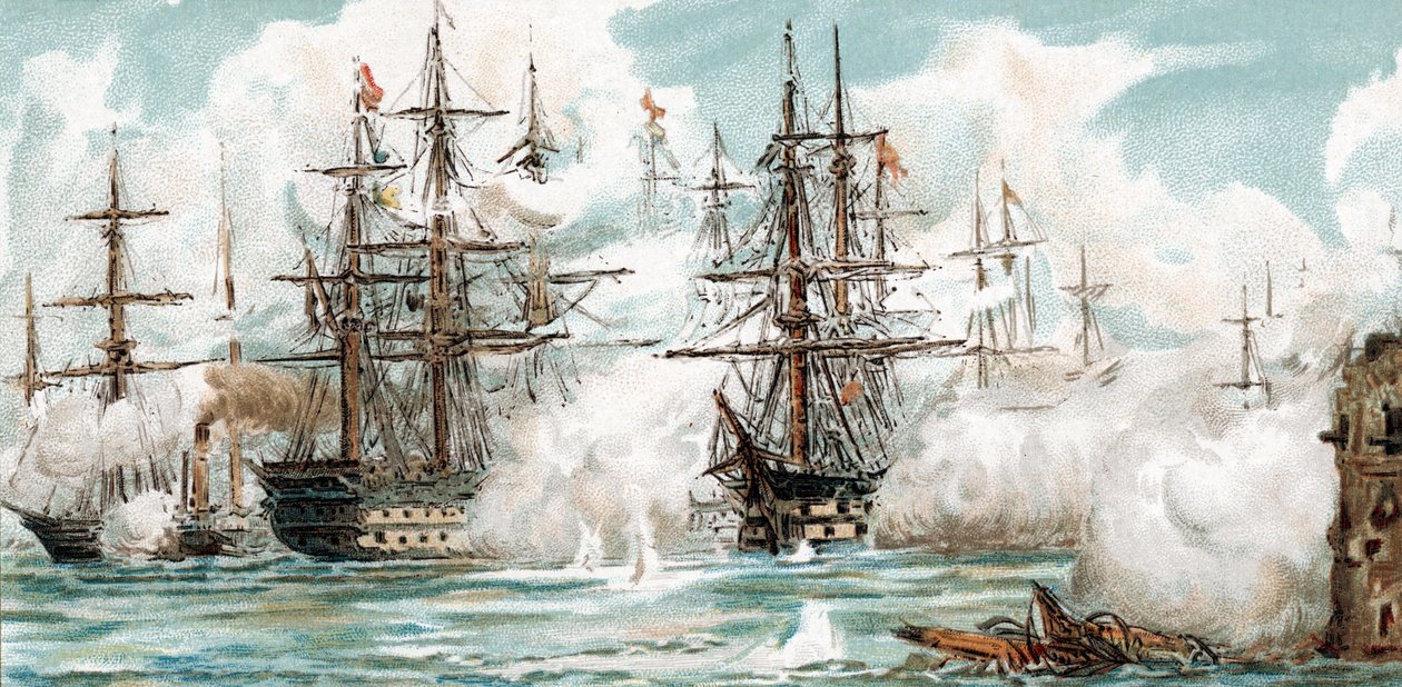 Crimean War - Bombardment of Sevastopol by Unbekannter Künstler