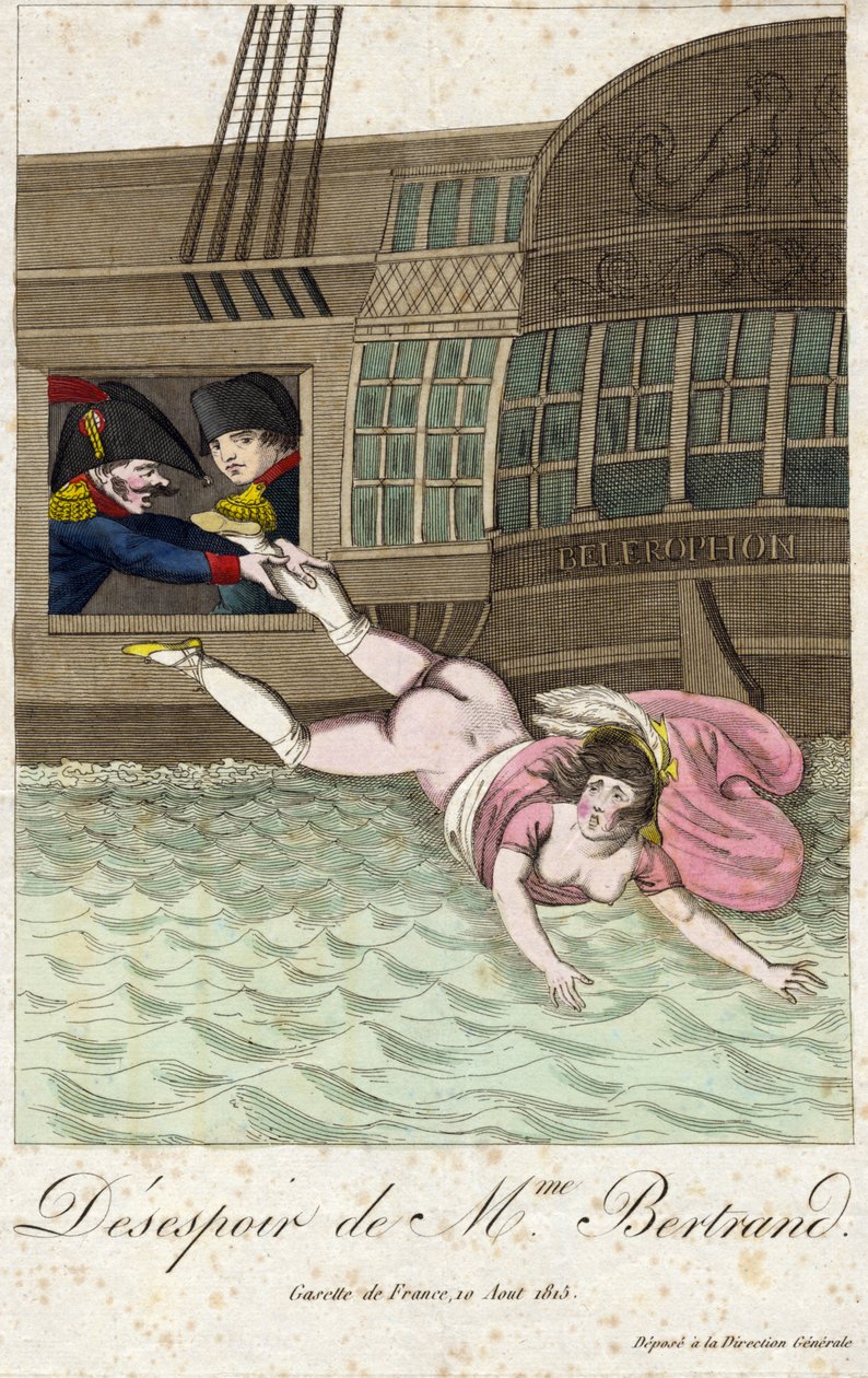 Desperation of Mrs. Bertrand 1815 by Unbekannter Künstler