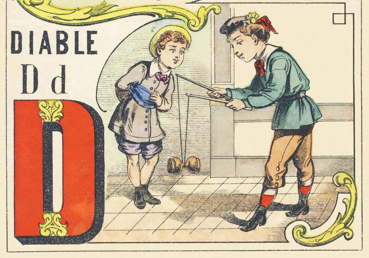 D: diable - Games Alphabet, c.1890 by Unbekannt