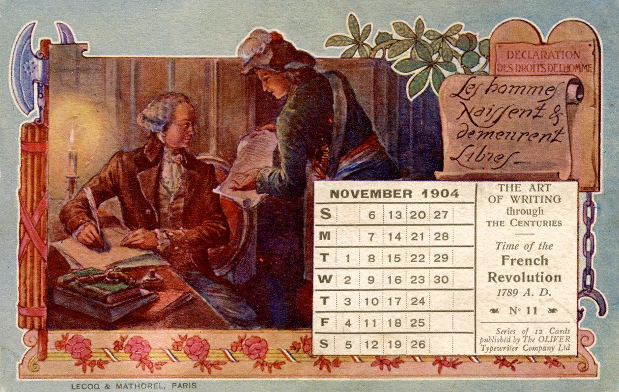 Declaration of the Rights of Man 1789 by Unbekannter Künstler