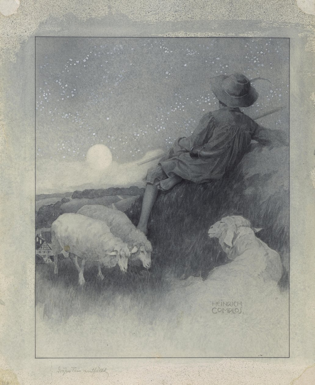 The Shepherd by Unbekannter Künstler