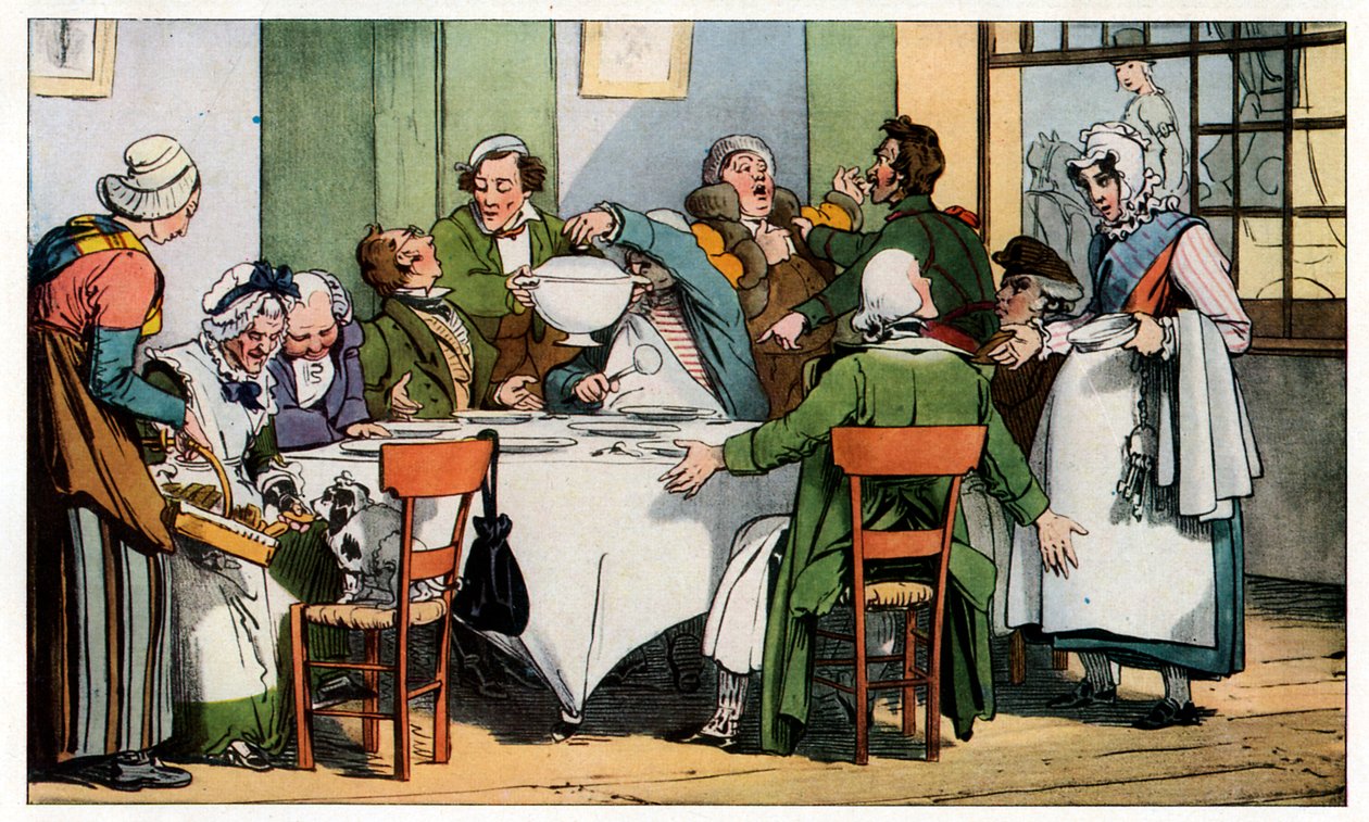 Dining in a 19th century French Inn by Unbekannter Künstler
