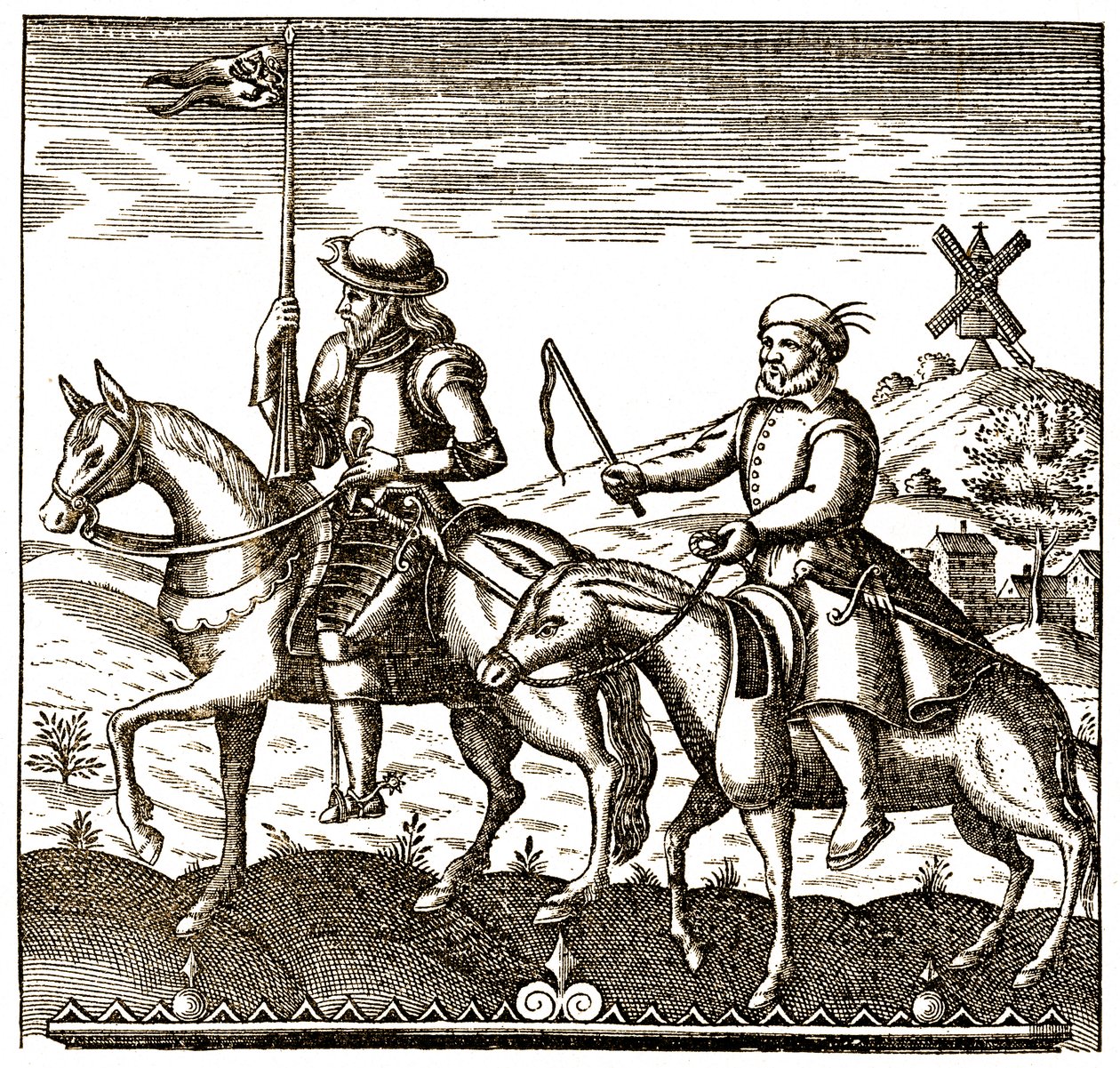 Don Quixote and Sancho Panza by Unbekannter Künstler