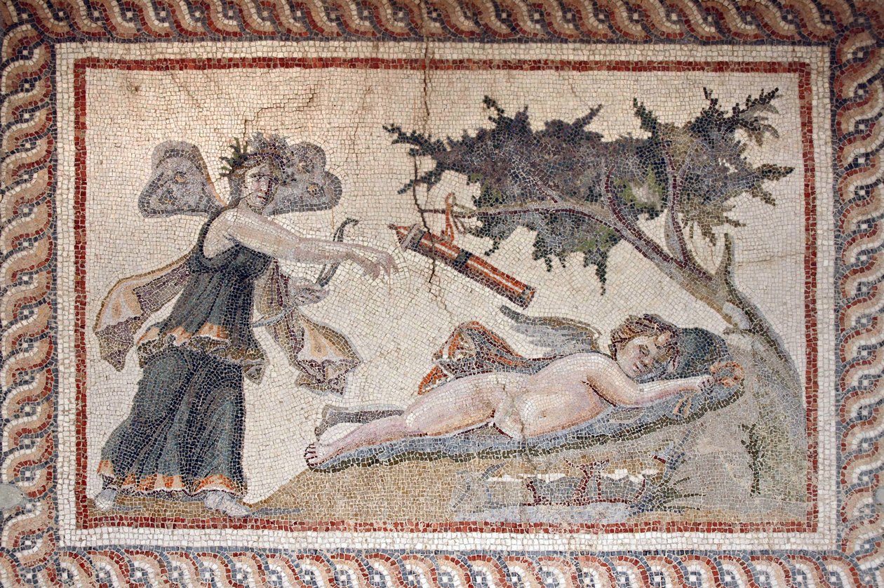 Eros and Psyche Mosaic, from Samandegi, Turkey by Unbekannt