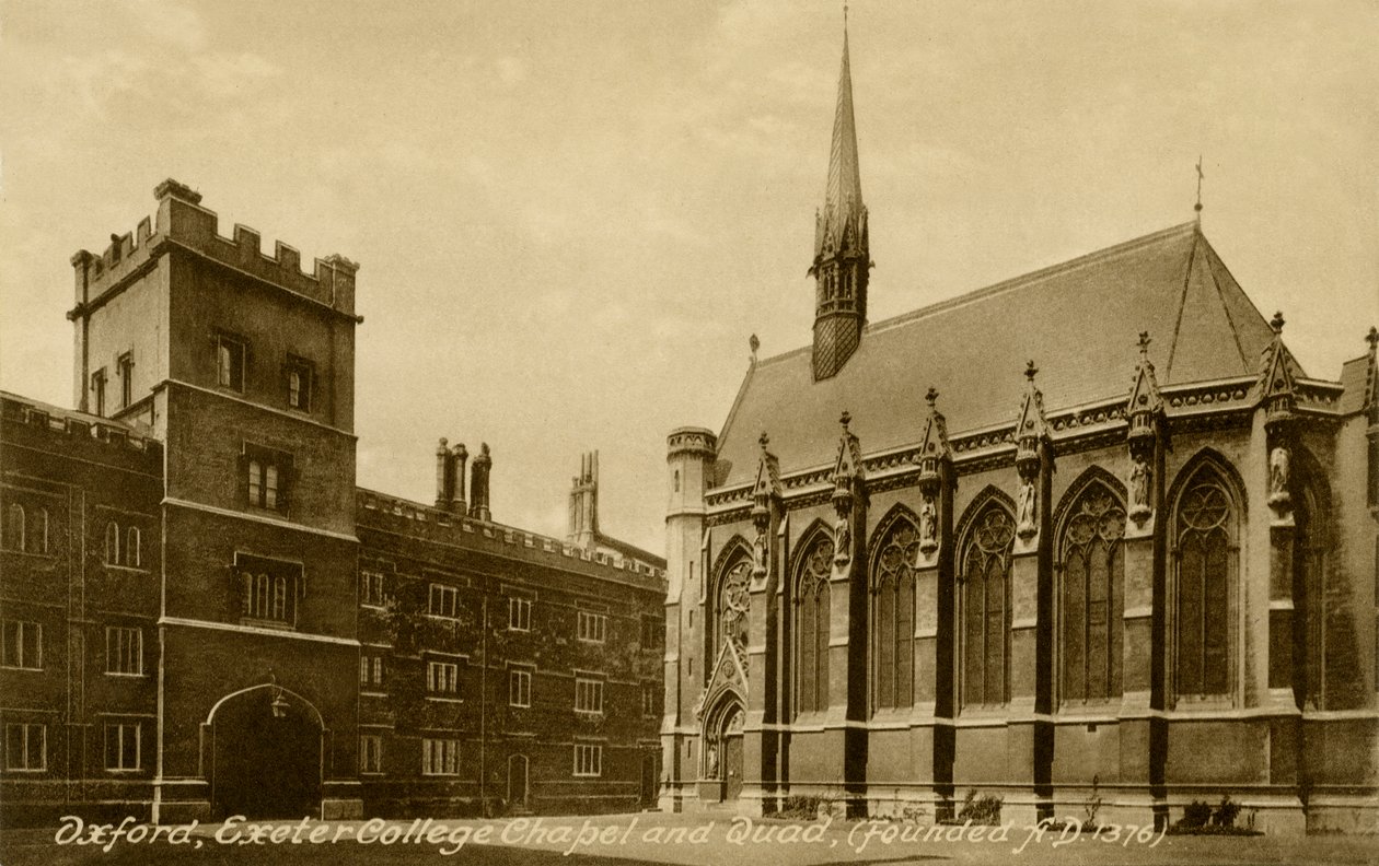 Exeter College, Oxford by Unbekannter Künstler