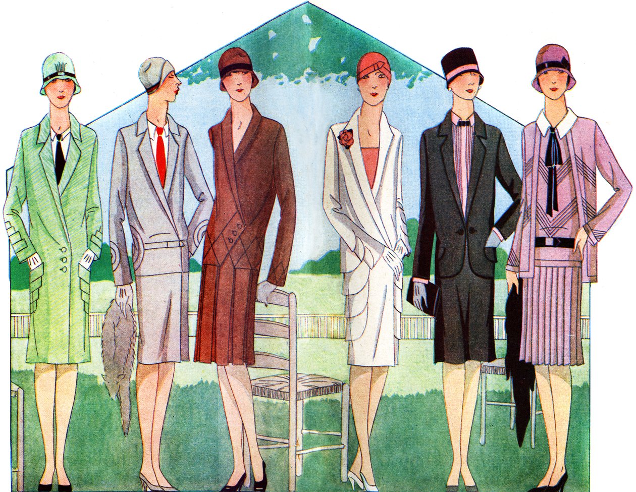 Fashion: Coats and Suits in Spring 1928 by Unbekannter Künstler