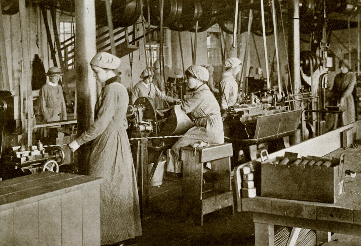 Female Factory Workers by Unbekannter Künstler