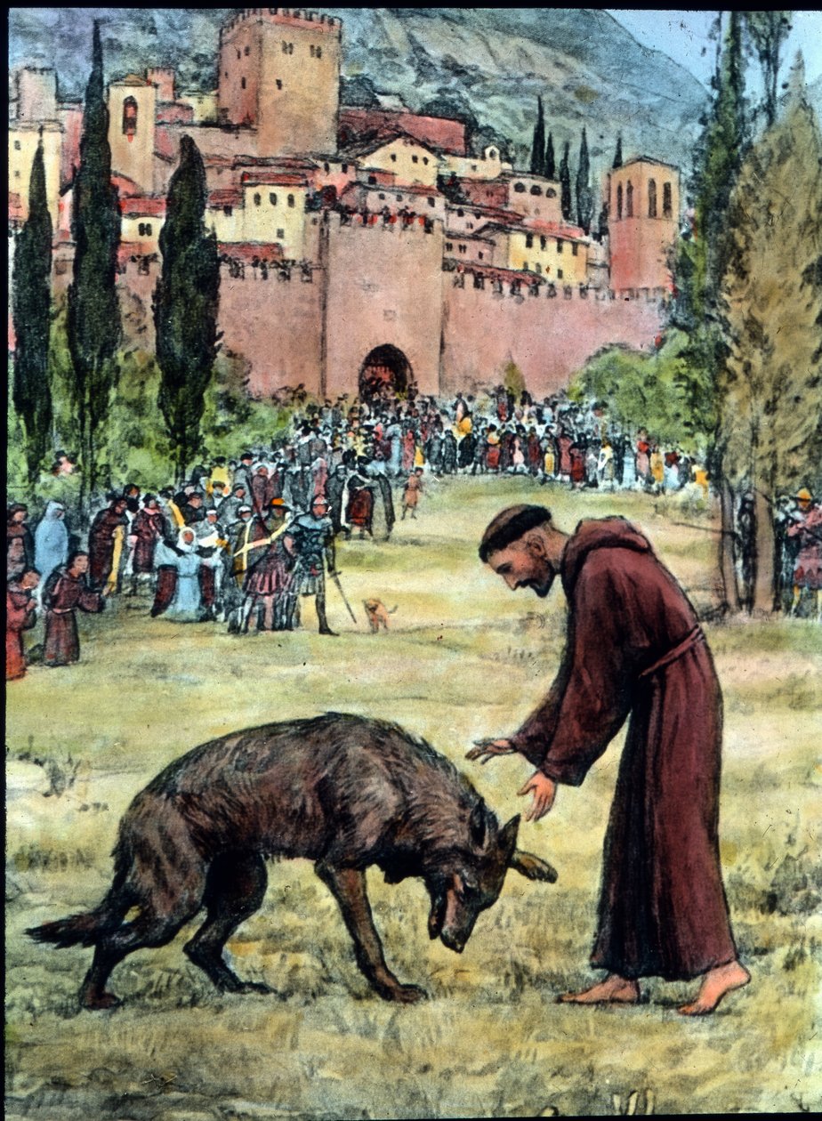 Francis and the Wolf by Unbekannter Künstler