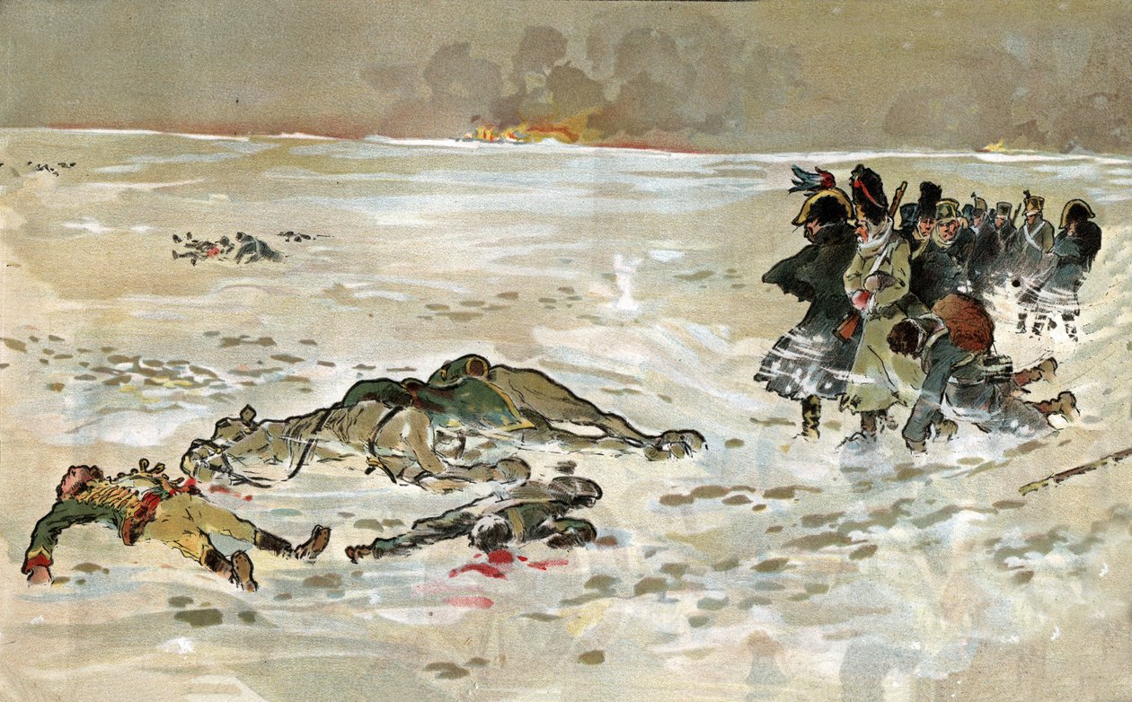 French Retreat from Russia by Unbekannter Künstler