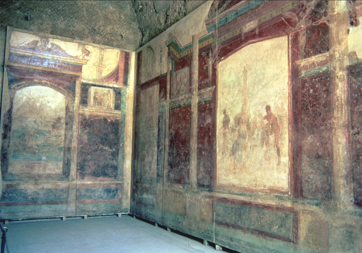 Frescos in the Tablinium, House of Livia by Unbekannter Künstler