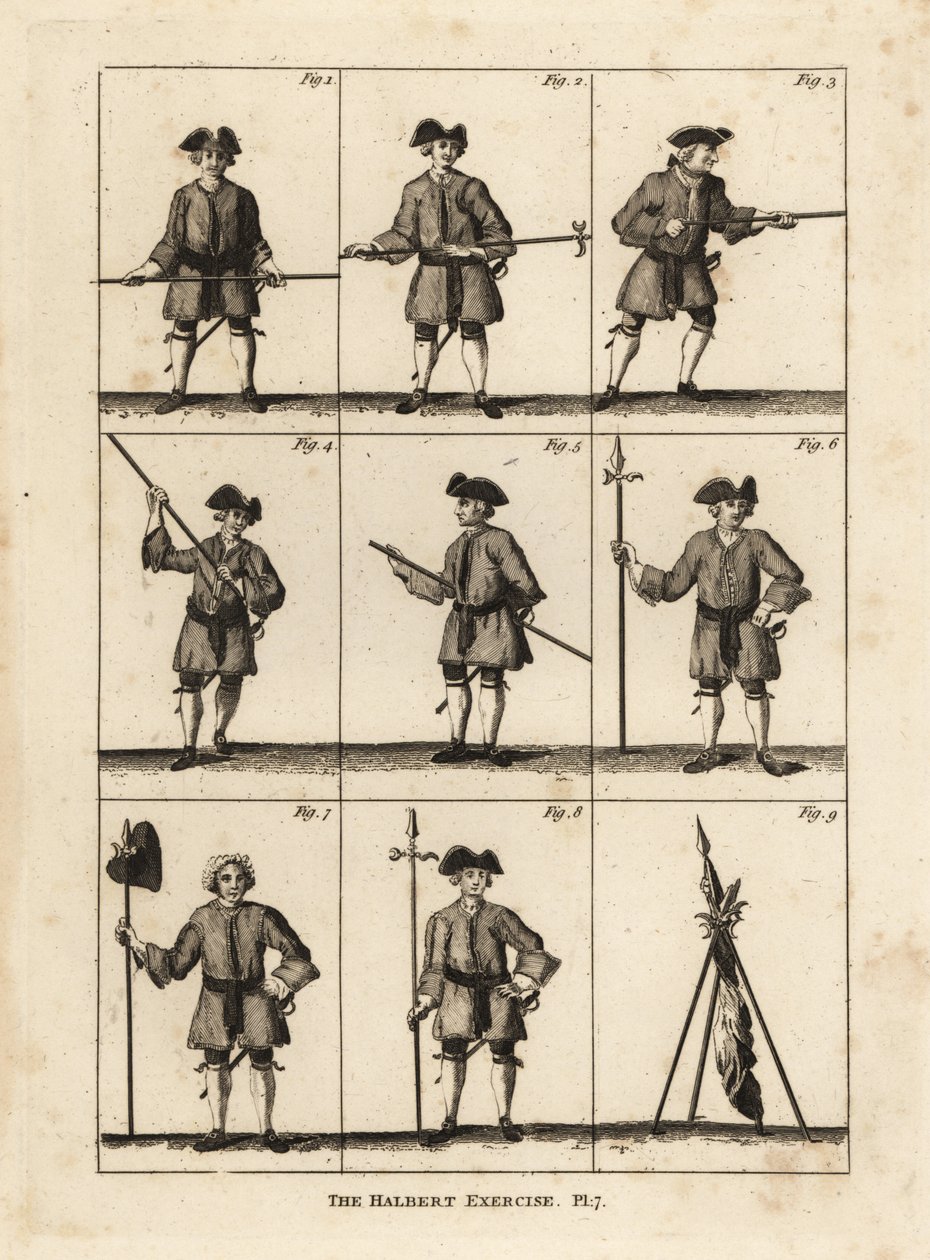 Halberd military exercises by Unbekannt