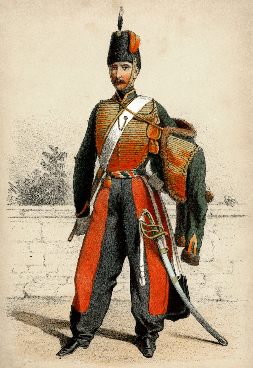 Hussar on Foot by Unbekannter Künstler