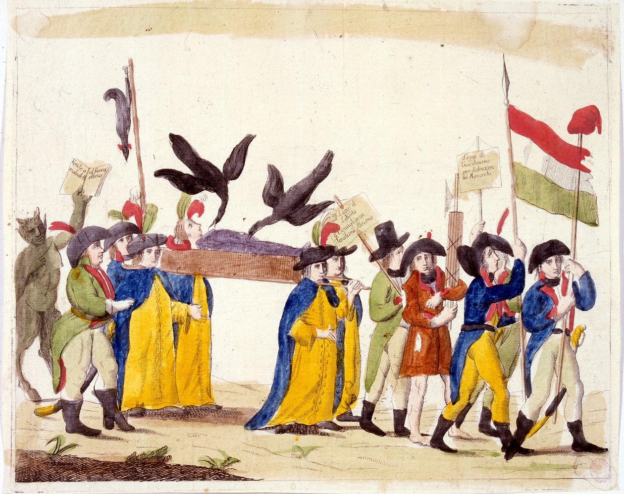 Italian Illustration Depicting the French Revolution 1795 by Unbekannter Künstler