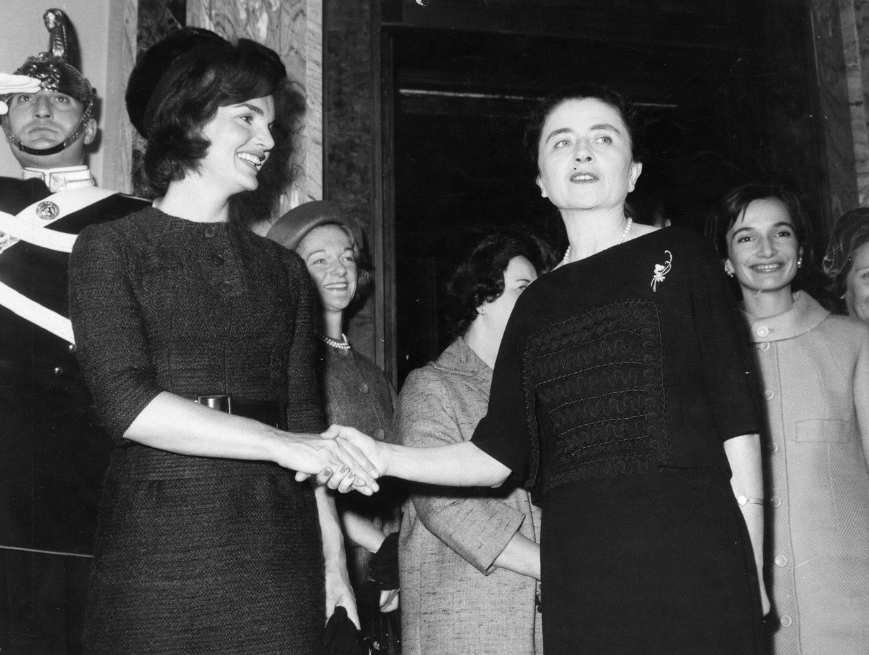 Jacqueline Kennedy with Carla Gronchi. Rome. 1962. by Unbekannt