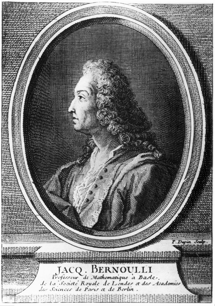 Jacques Bernoulli, Swiss mathematician, c 1700 by Unbekannt