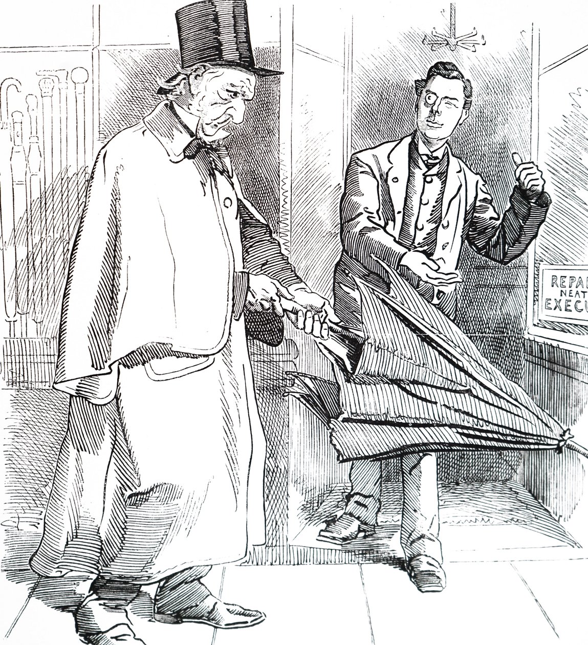 Joseph Chamberlain and William Ewart Gladstone by Unbekannt