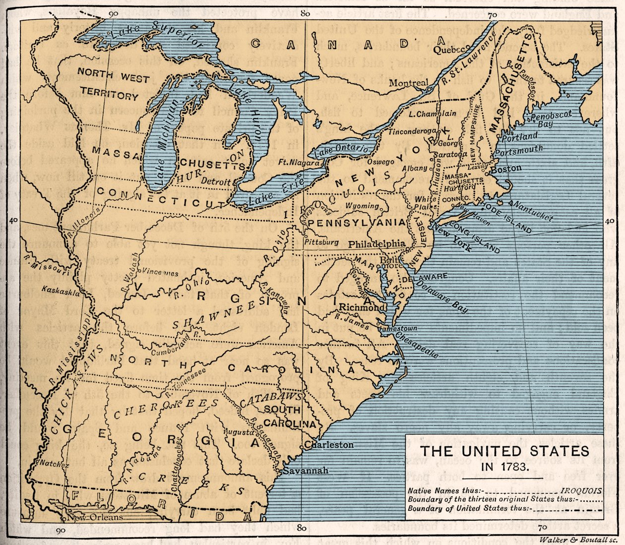 Map of Post-Independence United States by Unbekannter Künstler